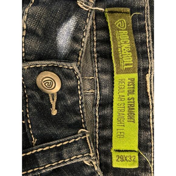 Rock & Roll Denim Pistol Straight Jeans Men 29x32 Wash Thick Stitch Cowboy - Picture 3 of 8